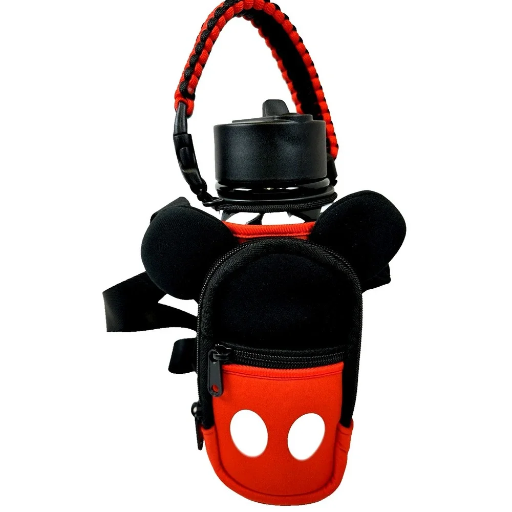 Disney Mickey Mouse 32oz Stainless Steel Water Bottle With Carrier Strap New